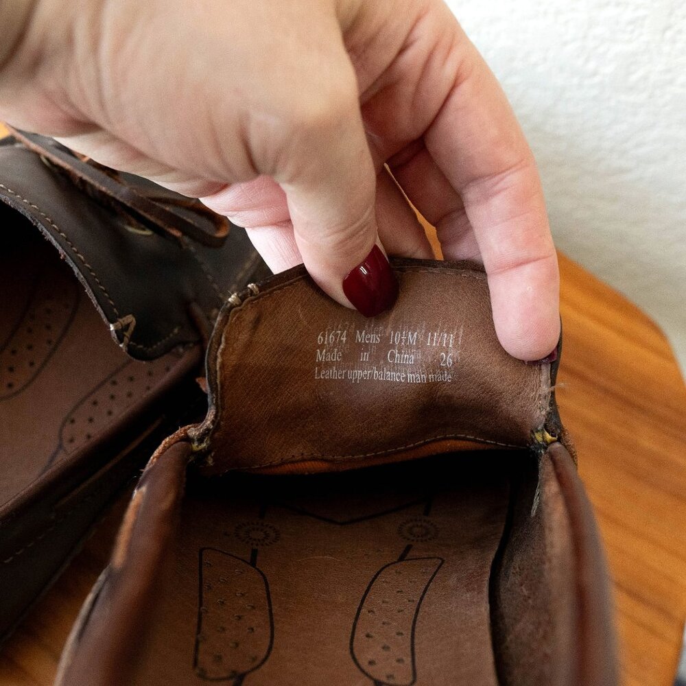 Clarks Men's 10.5 Brown Leather Driving Moccasins Slip-On Loafers Comfort Shoes - Picture 7 of 7